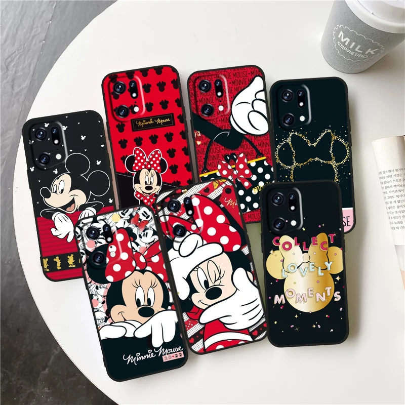 

Fashion Minnie Mouse For OPPO Find X5 X3 X2 Neo Lite Reno 9 8 7 7Z 7SE 6 5 Pro 4G 5G Silicone Black Phone Case Coque Capa Fundas