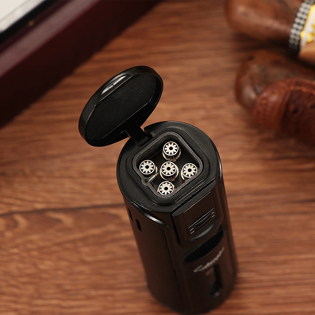 LUBINSKI металлическая зажигалка для сигар два в одном табачная дрель полезная