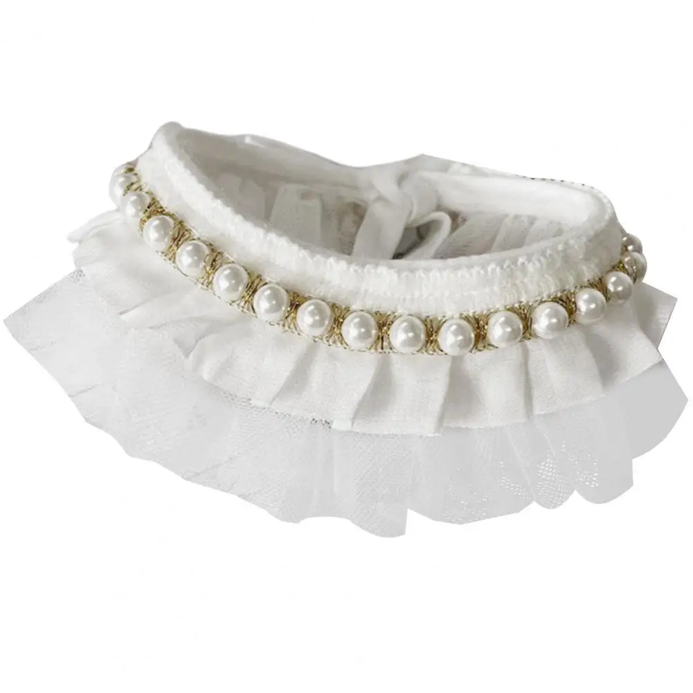 

Моющийся чистый белый прозрачный сетчатый марлевый кружевной шарф для собак товары для собак