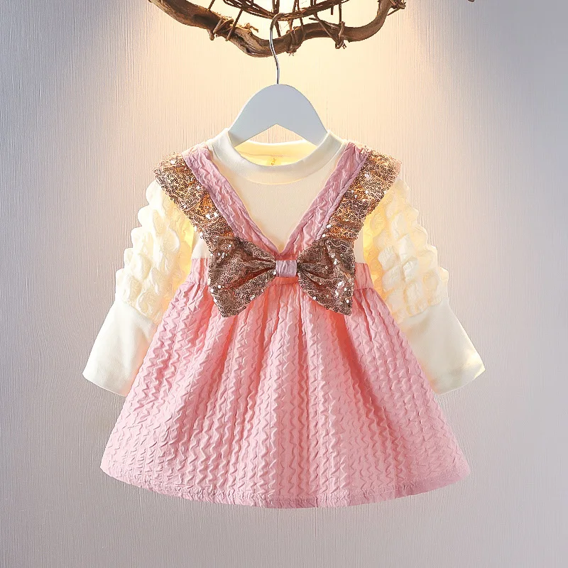 

Toddler Baby Girl Dress Spring Autumn New Sweet Style Long Sleeve Princess Dress Plaid A-line Skirt Baby Fashion Dress