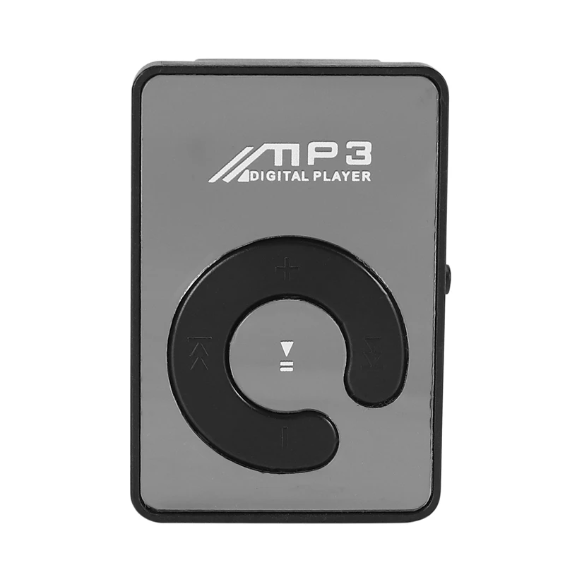 

Мини зеркальный зажим USB цифровой Mp3 музыкальный плеер Поддержка 8 Гб SD TF карта черный