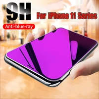 anti uv purple blue light fingerprint tempered glass for iphone 12 mini 11 pro xs max xr x 8 7 6 6s plus screen protector film