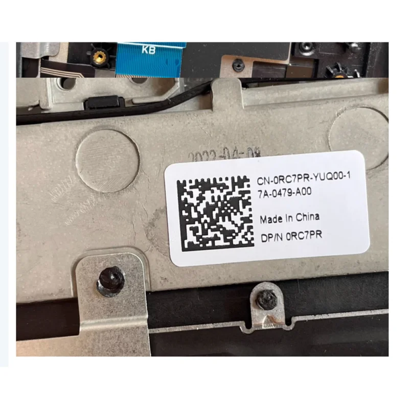 Верхний чехол для упора рук ноутбука Dell G7 7700 с клавиатурой подсветкой 0RC7PR RC7PR