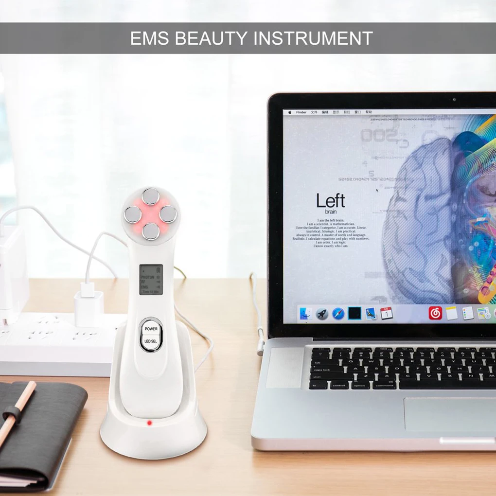 

6 режимов, мезотерапия для лица, Электропорация, RF частота, светодиодный фотонный лифтинг лица, подтяжка, удаление морщин, уход за кожей, масс...