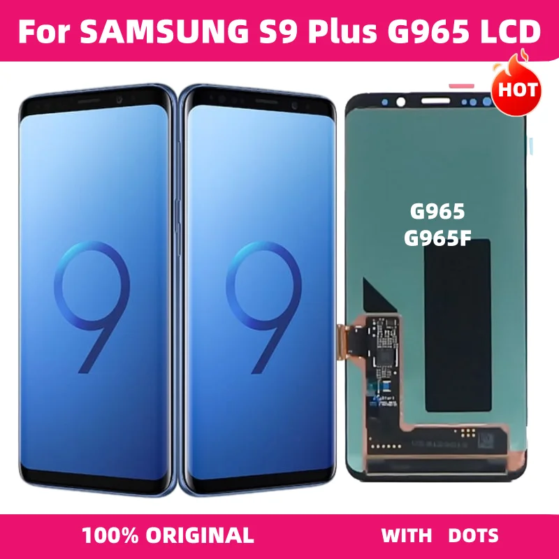 Enlarge 100% Original S9+ Screen For Samsung Galaxy S9 Plus LCD G965 G965F G965W Display Touch Screen Digitizer with Frame Replacement