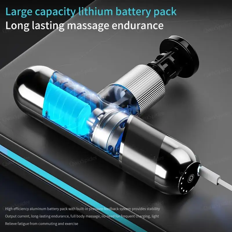 Профессиональный массажный пистолет на 8000 об/мин скорость двигателя 18 мм глубина