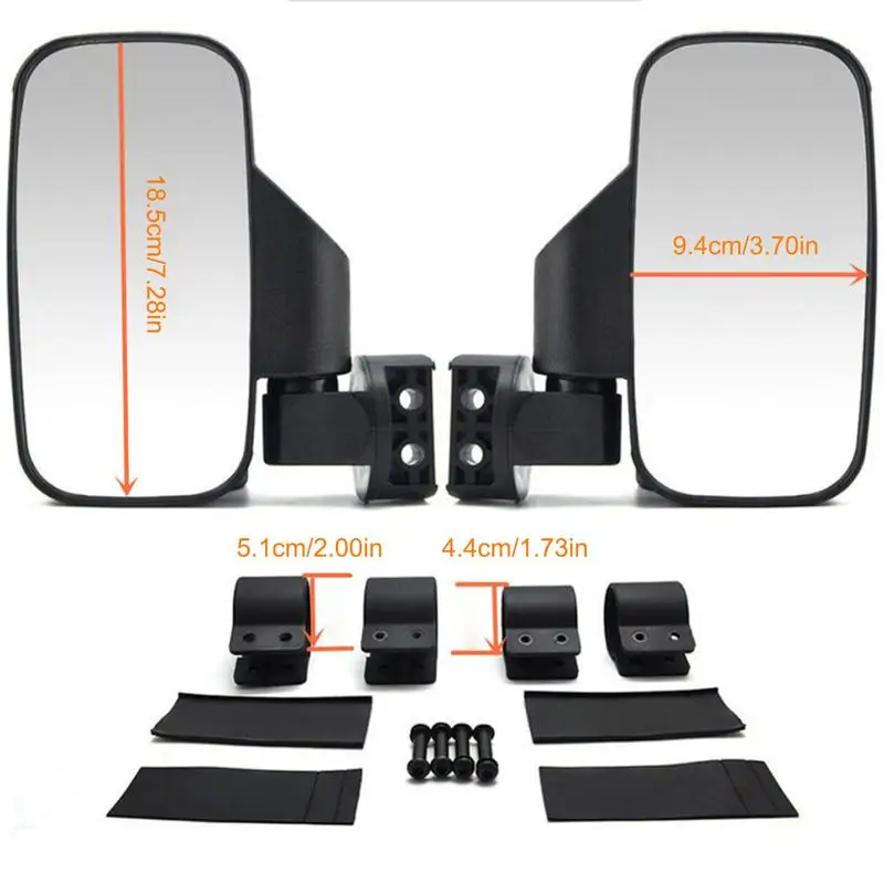 Боковые зеркала UTV с несколькими зажимами Небьющиеся из закаленного стекла