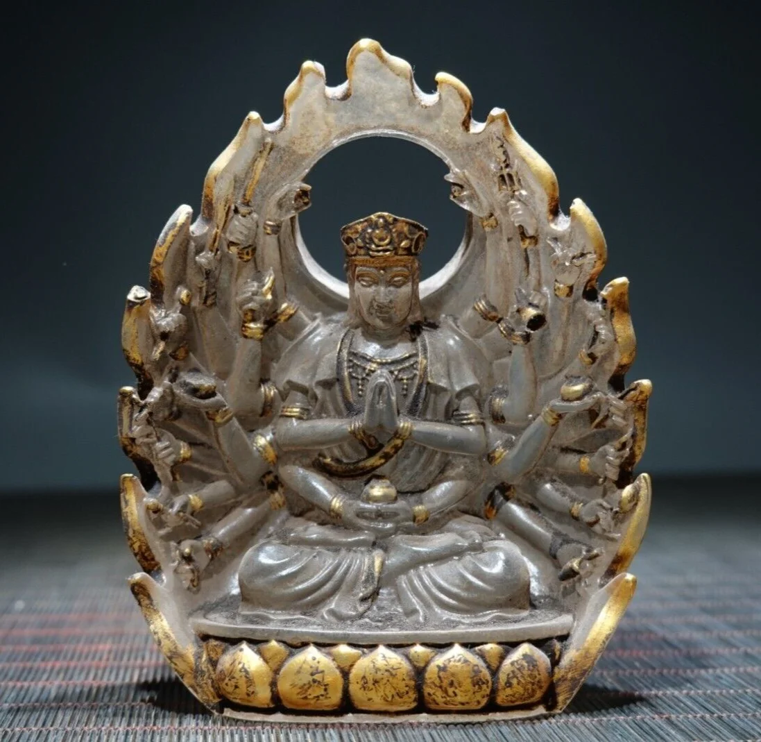 

Fengshui, цветная глазурованная резная статуя для тысяч рук