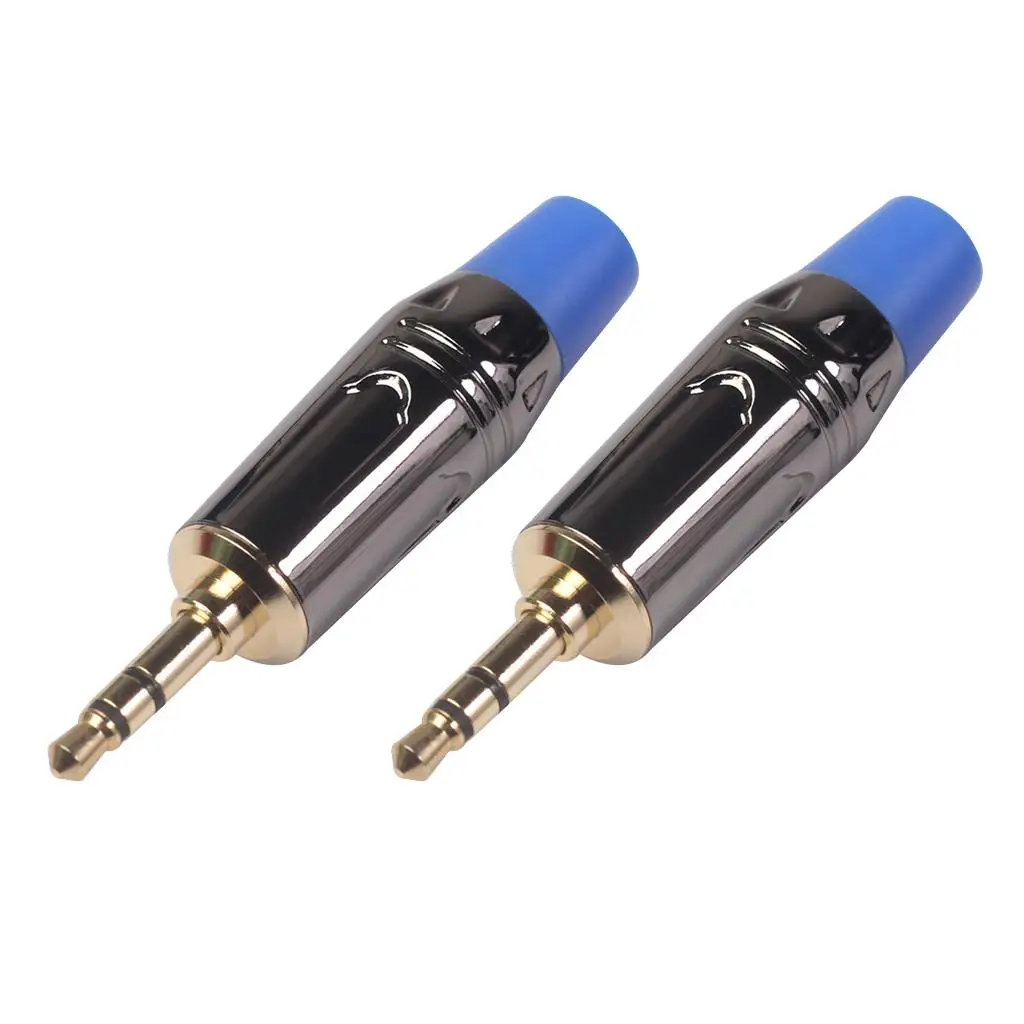 

2x 3.5mm Plug Audio Male Connector Earphone Adapter for DIY Stereo Headset Earpiece Replacement for Headphone Repair