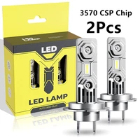 2pcs h7 led headlight high power 3570 csp chip headlight bright spotlight bulb fog lights auto light fog lamp car accessories