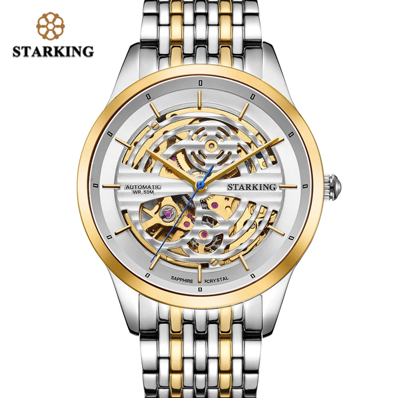

STARKING AAA Automatic Watch Men Luxury Brand Sapphire Crystal 28800 High Beat Movement Mechanic Watch Men 50M Waterproof AM0282