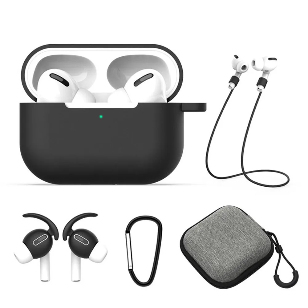 

5 в 1, силиконовый защитный чехол для ключей Airpods Pro