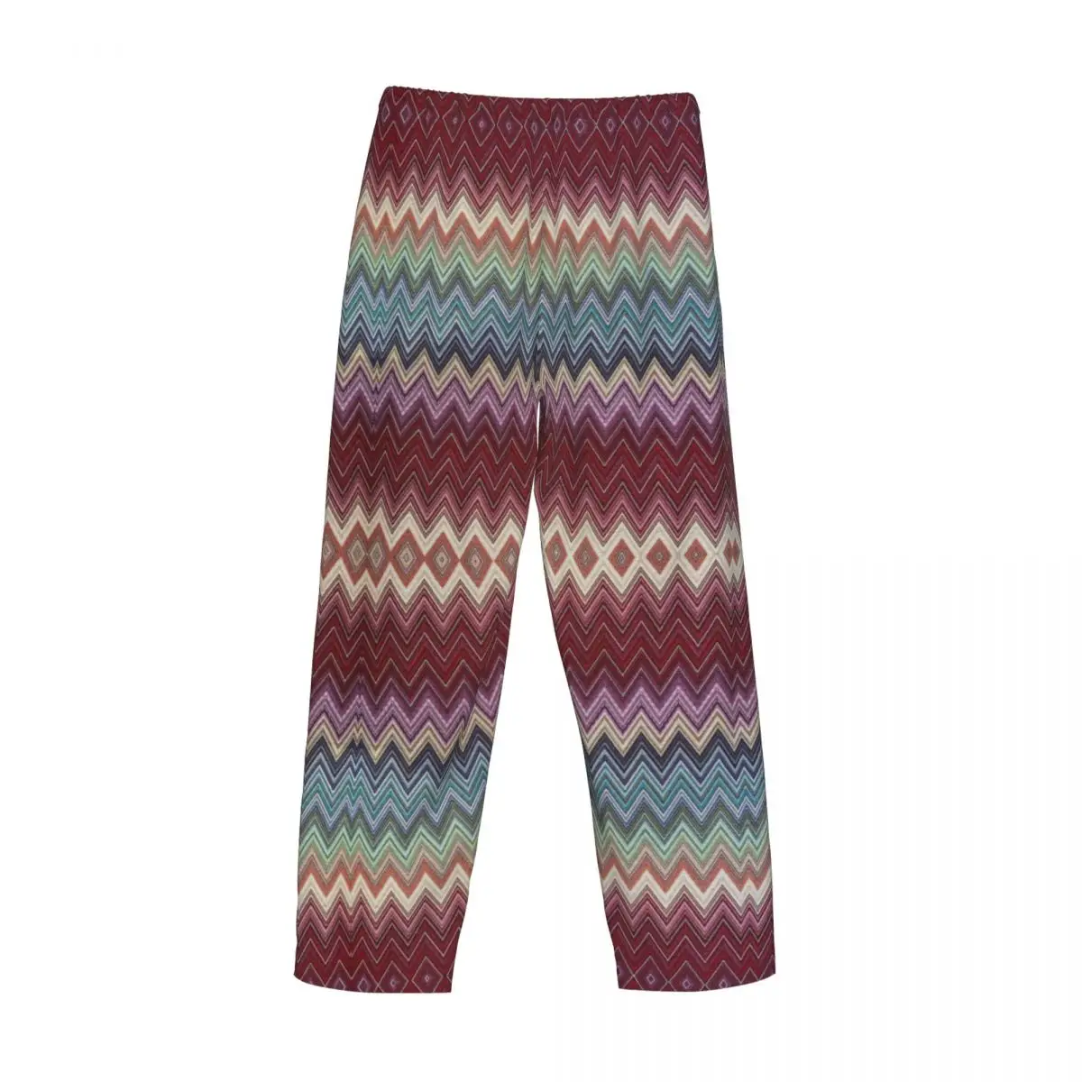 Мужские абстрактные геометрические домашние пижамные штаны с зигзагом