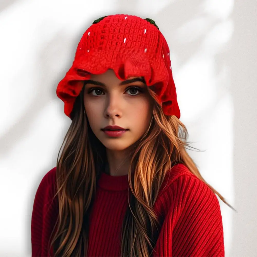 Женская рыбацкая шляпа милая вязаная крючком шляпа-ведро для девочек на