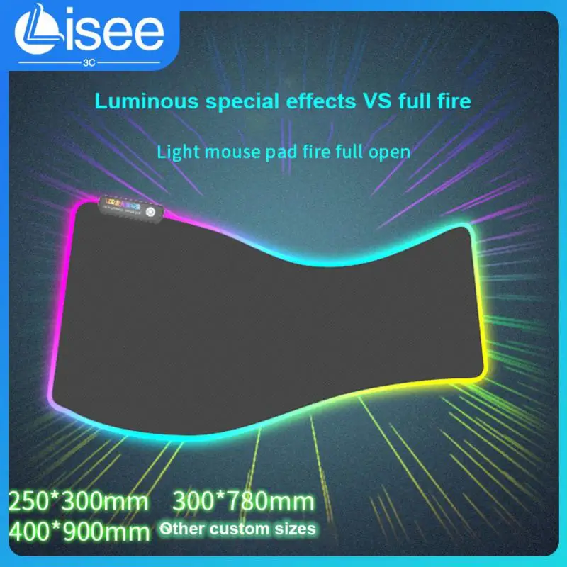 

Gaming Mouse Carpet With Wrist Protection Luminous Rgb Mouse Pad Rgb Mouse Mats E-sports Game Mousepad For Computer Mouse