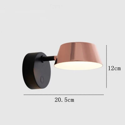 

Настенная лампа цвета розового золота, постмодернистская настенная Подвесная лампа для крыльца, скандинавский Регулируемый прикроватный светильник