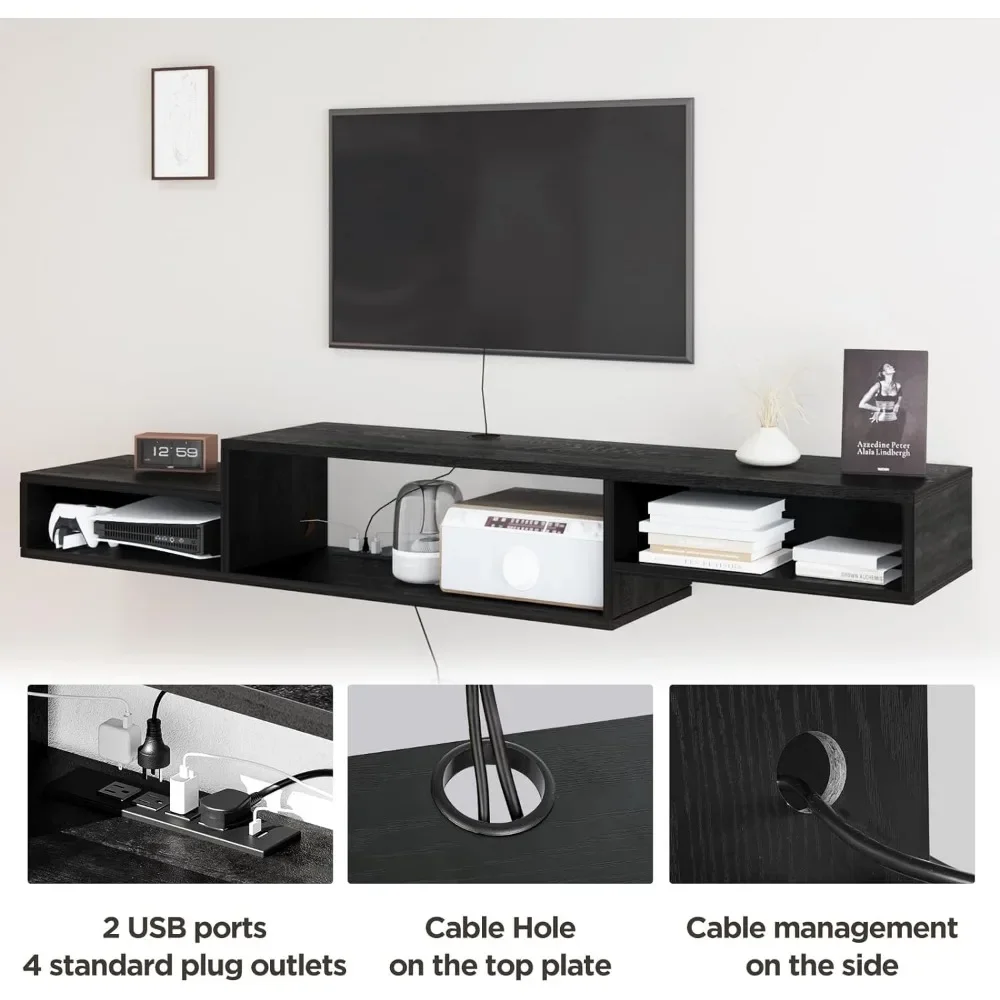 Настенная Подставка для телевизора 59 дюймов плавающий развлекательный центр