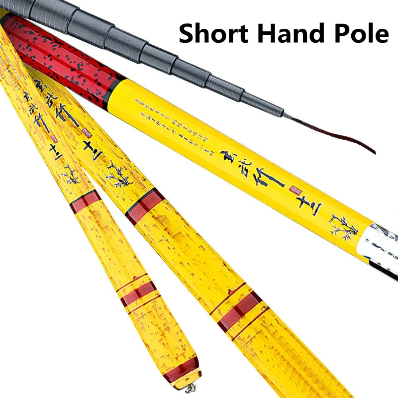 

New 1.8-6.3M Carbon Fiber Fishing Rod Suitable for Stream Lake Freshwater Mini Fishing Rod Portable Telescopic Fishing Rod
