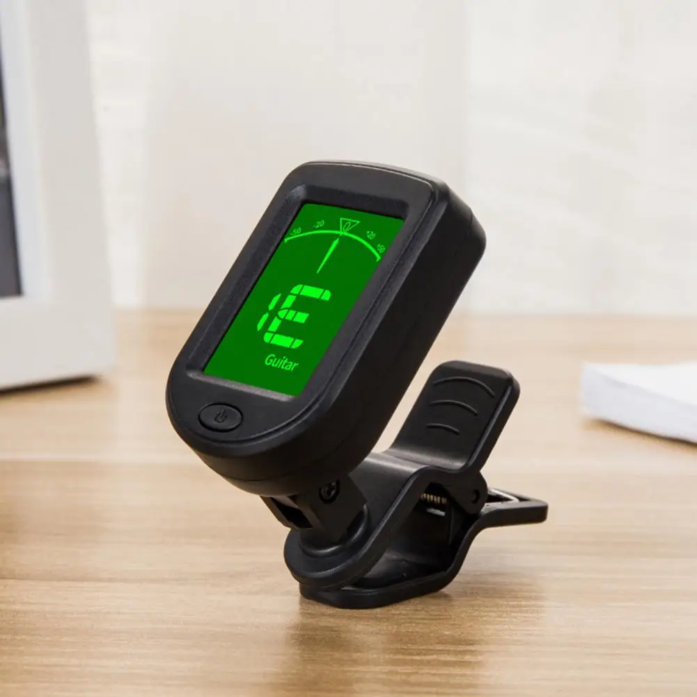 

Guitar Tuner Adjustable Anti-Interference LCD Clip-on Electronic Digital Guitar Guitar Bass ukulele violin Tuner 360° Rotatable