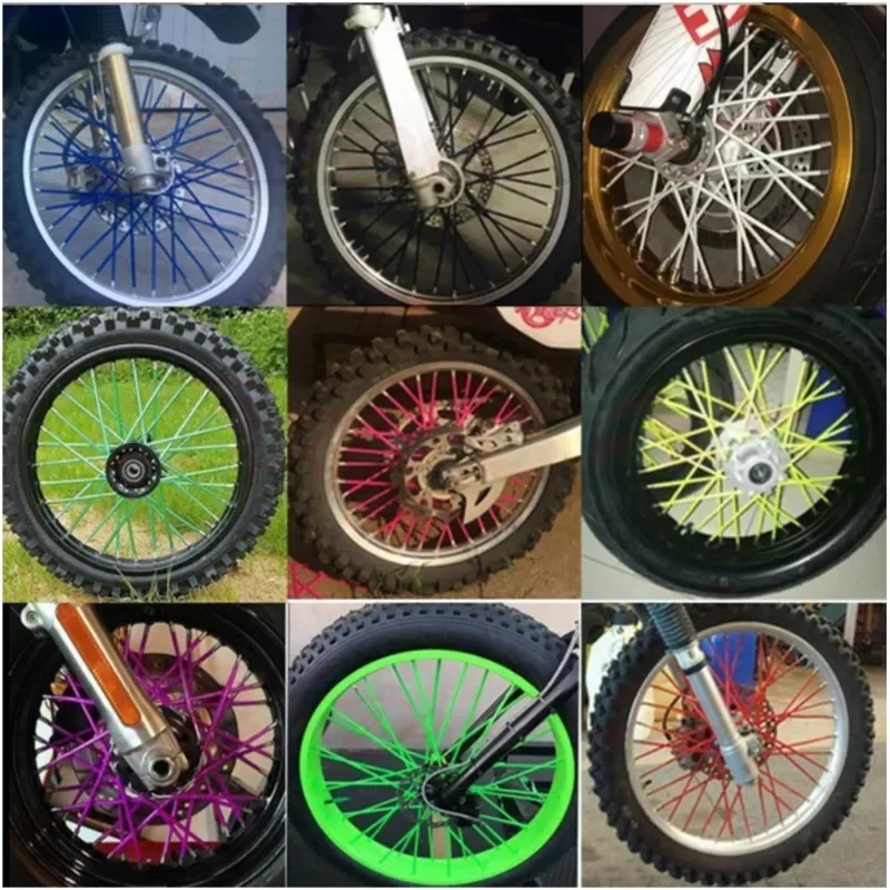 

36Pcs Motorcycle Wheel Decorative Cover Dirt Bicycle Rim Spoke Wraps Protectors Bike Spoke Decorations