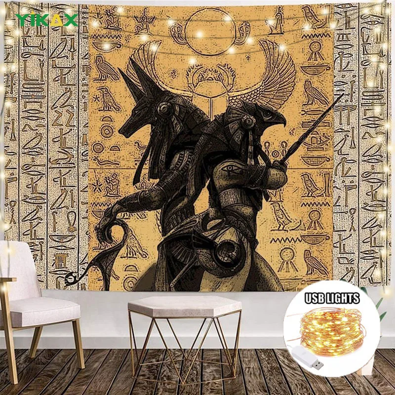 

Ancient Egypt Tapestry Wall Carpet Africa Art Tablecloth Background Cloth Painting Beach Towel Home Decor Aesthetic Decoration