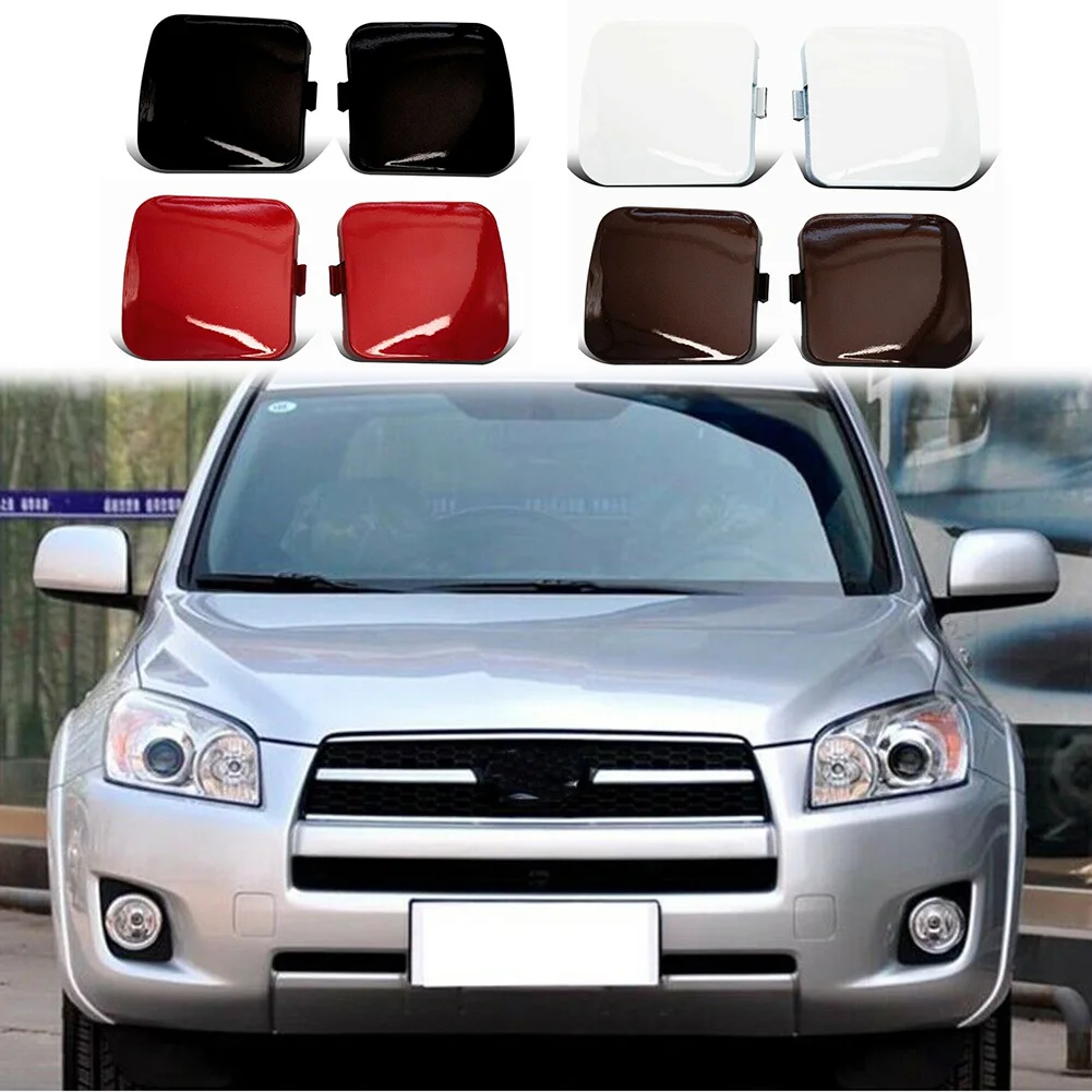 

2pcs Front Bumper Tow Hook Eye Cap Hauling 53286-0R906 For Toyota RAV4 2009-2012 Front Bumper Towing Hauling Eye Hook Cover Cap