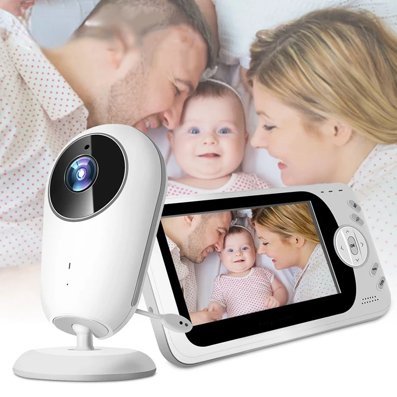 

New Wireless Video Baby Monitor 4.3 Inch Sitter Portable Baby Nanny IR LED Night Vision Intercom Surveillance Security Camera