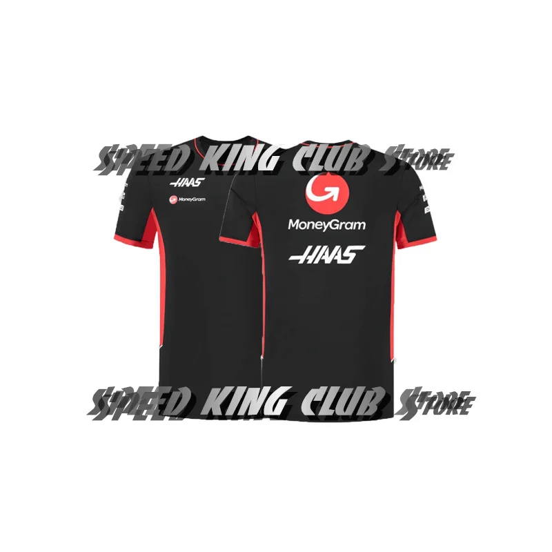 Быстросохнущий полиэстер унисекс F1 HAAS Racing Driver Джерси с короткими рукавами для