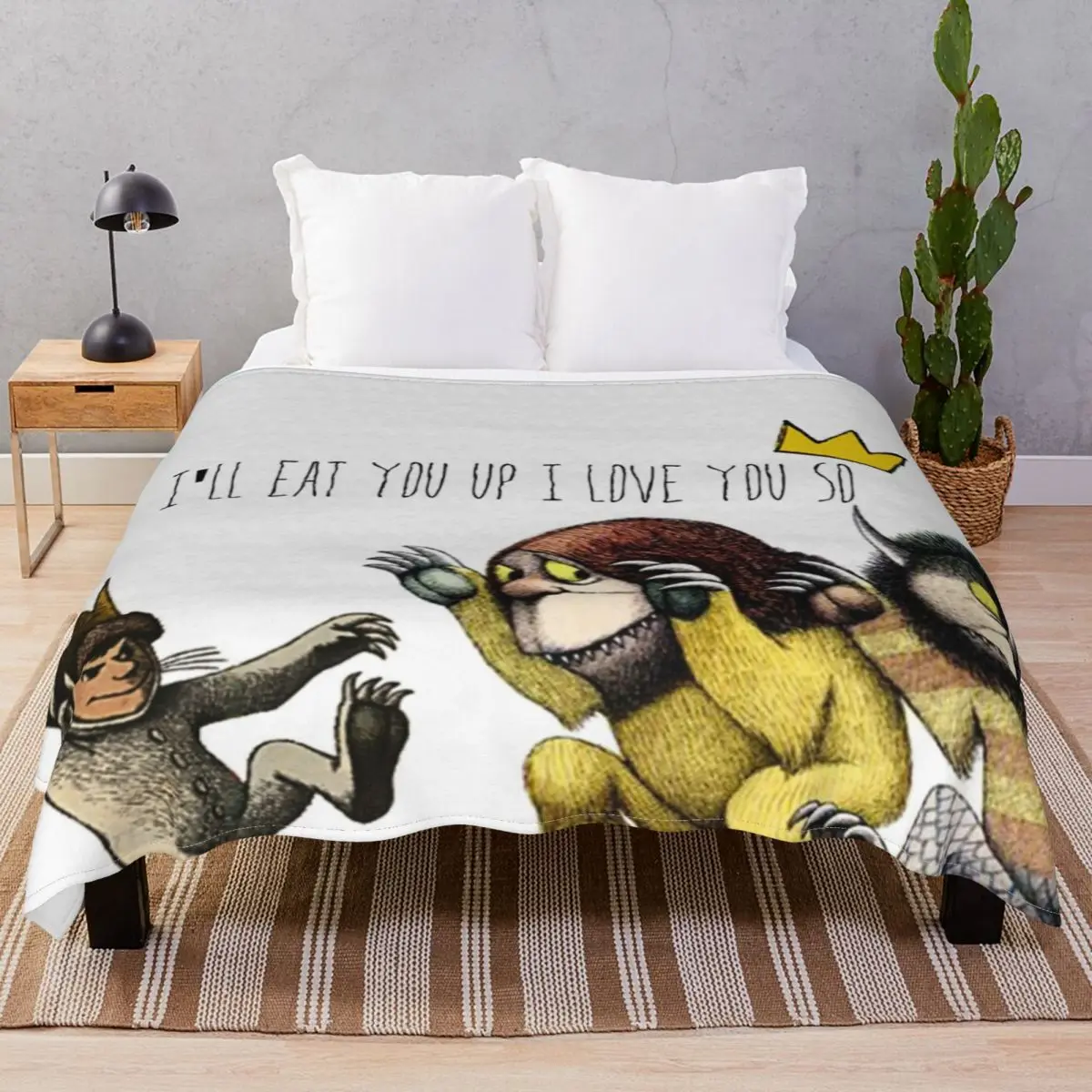 

Where The Wild Things Are Blanket Flannel Print Multi-function Throw Blankets for Bed Home Couch Camp Cinema