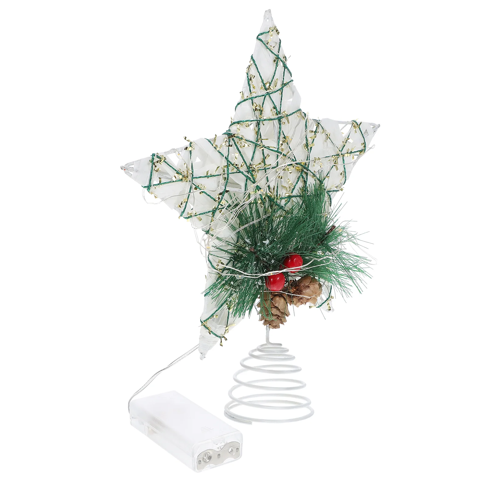

1 Set Christmas Tree Topper Star Light Xmas Decoration Treetop Star Battery