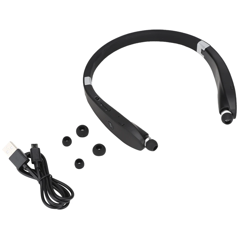 

SX-991 Foldable Neck Hanging Type Telescopic Headset Wireless Bluetooth Earphone(Black)