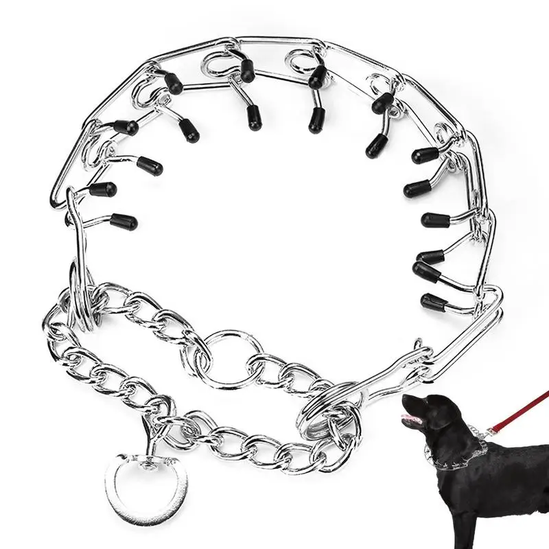 

Chain Training Dog Collar Stainless Steel Chain Dog Training Choke Collar Adjustable Chain Slip Collars 3mm 19.68in 55cm Chain