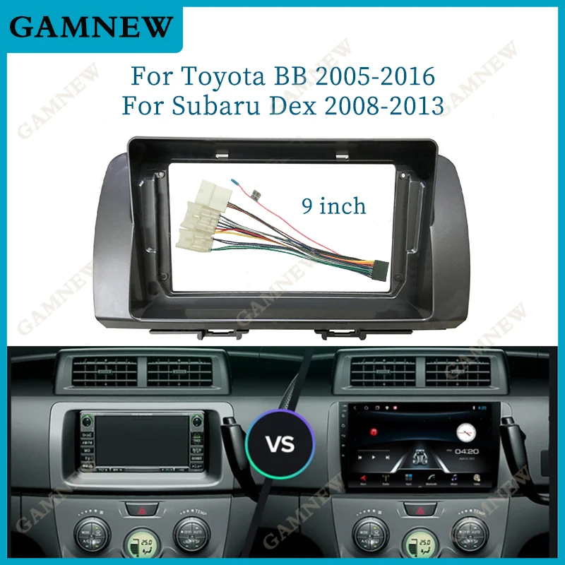 

9 Inch Car Frame Fascia Adapter For Toyota BB Subaru Dex Daihatsu Coo Materia Android Radio Dash Fitting Panel Kit