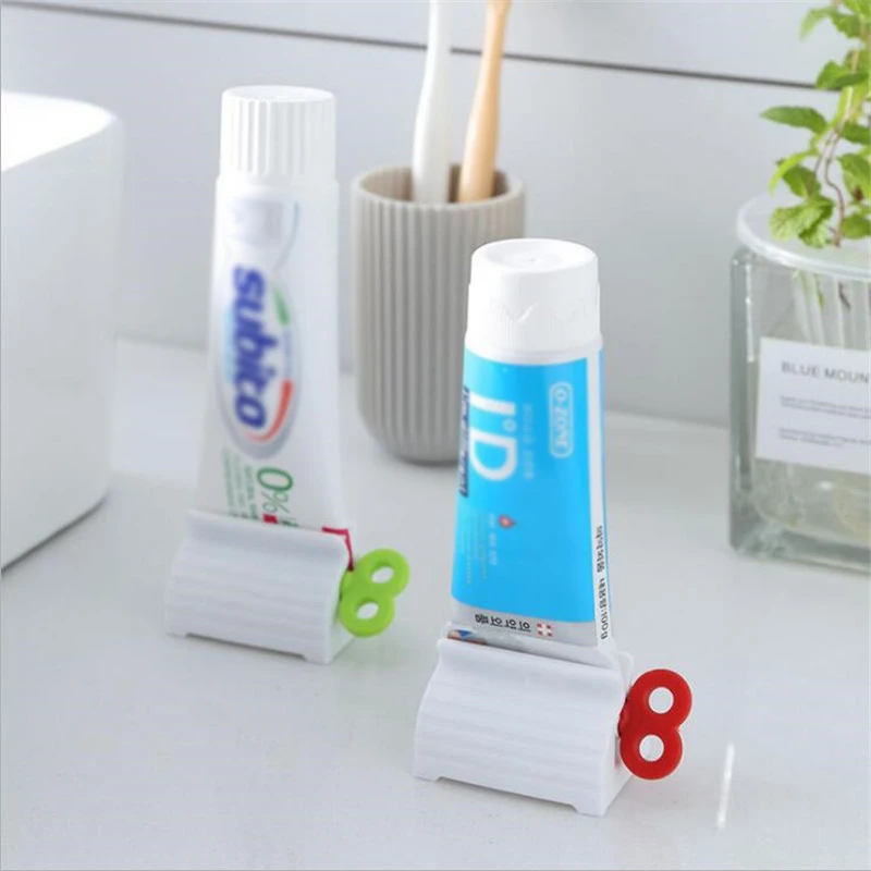 Home Toothpaste Squeezer Tube Easy Dispenser Rolling Holder Bathroom Supply Tooth Cleaning Accessories PP+ABS House Tools 1 Pcs