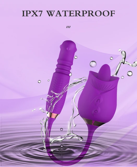 Thrusting Rotating Vibrator Tongue Licking Nipple Clitoris Stimulator Vaginal Vibrating Egg 2 in 1 Anal Butt Plug Sex Toy Women 5