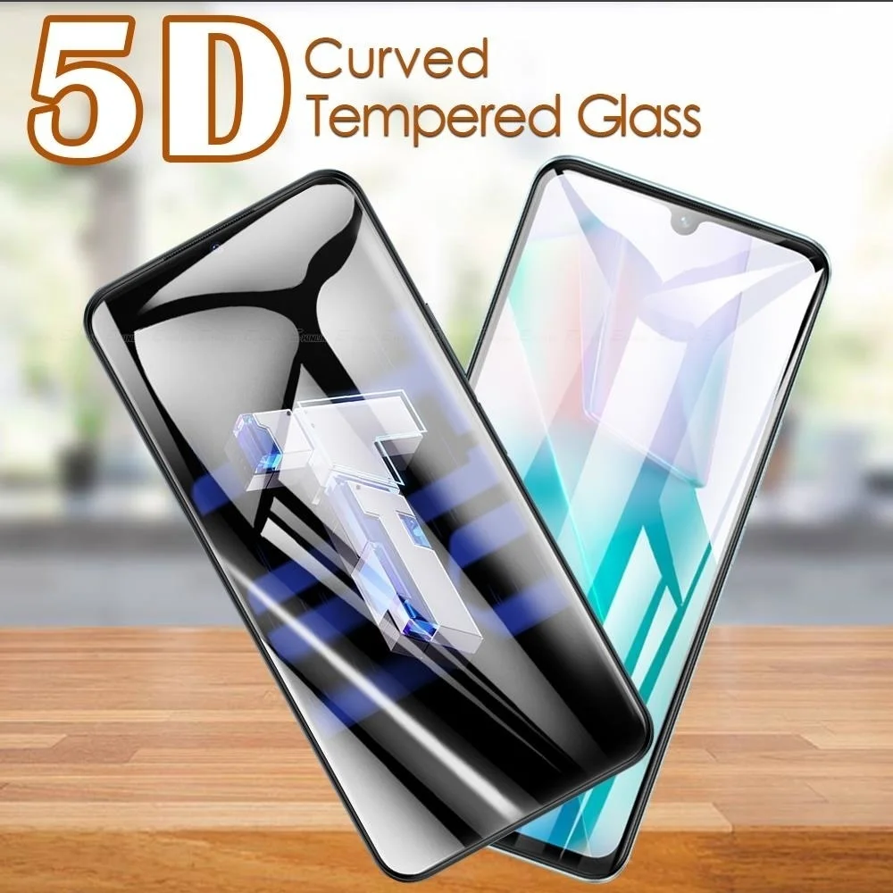 

5D закаленное стекло с изогнутыми краями и полным покрытием для Vivo T1 Pro T1x T2x, протектор экрана, жесткая защитная пленка