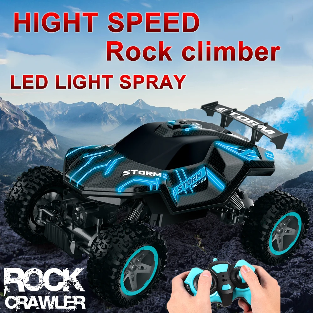 

2.4G RC Car Toy High Speed Off-Road Vehicle Spray Stunt Vehicle 4WD Spring Damping Driving Racing Car Toys For Children Boy Gift