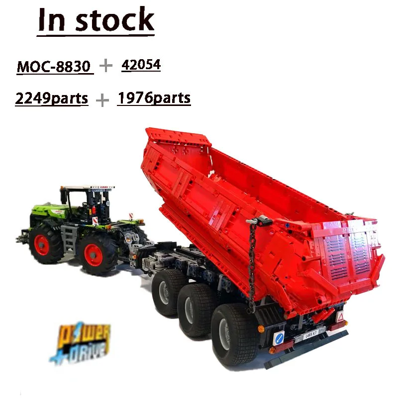 

Электротрактор MOC, строительный блок со сращением автомобиля, модель для взрослых и детей, игрушка на день рождения