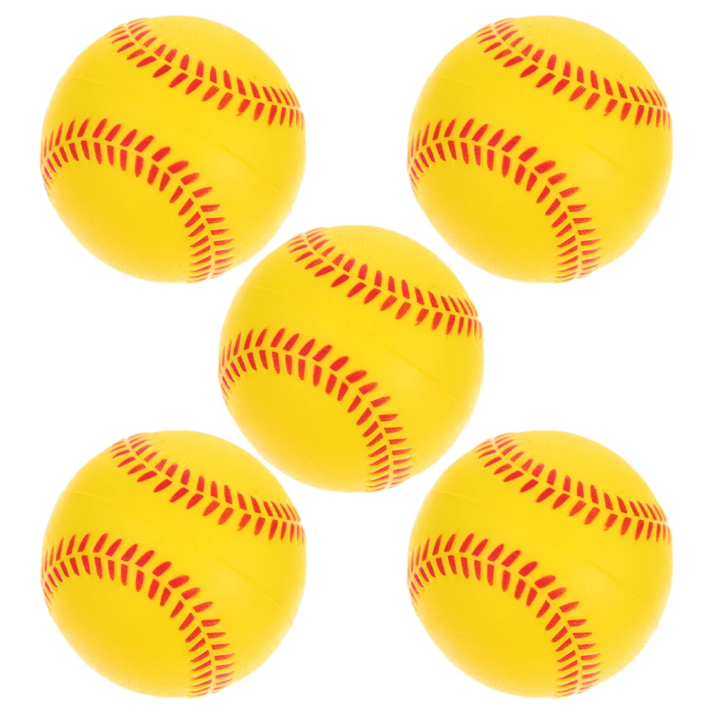 

5 Pcs Kids Sports Toys Practice Baseballs Playing Pu Sponge Children Training Student Foams