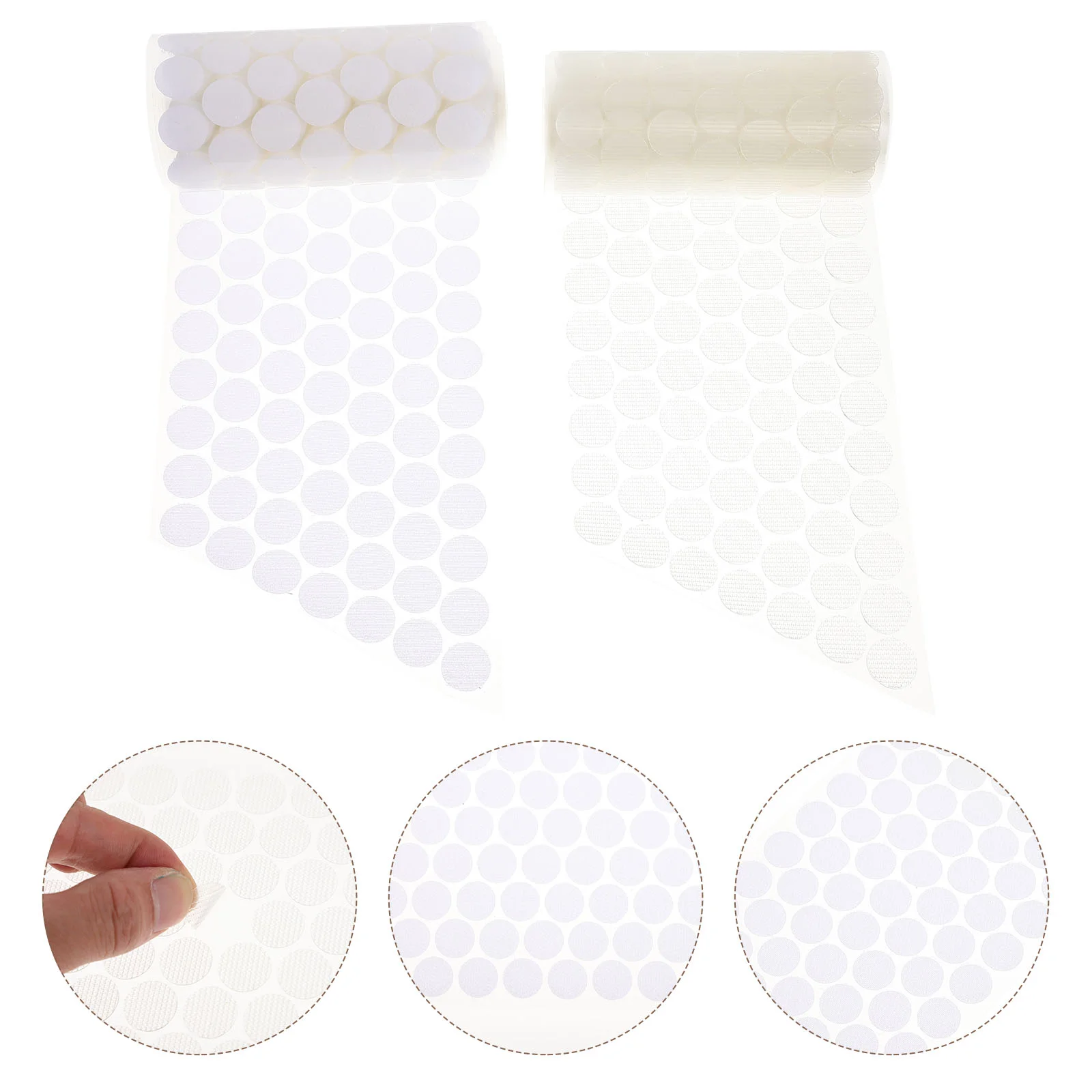 500 Pairs of Multipurpose Round Dot Stickers Adhesive Stickers for DIY (White)