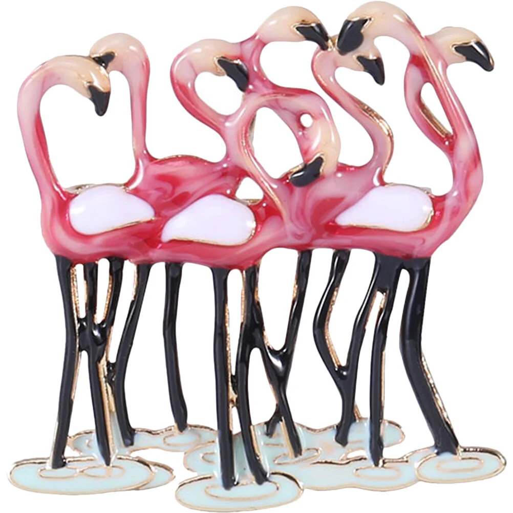 

Flamingo Brooch Rhinestone Scarf Pin Personality Decorative Clip Shawl Alloy Women Miss
