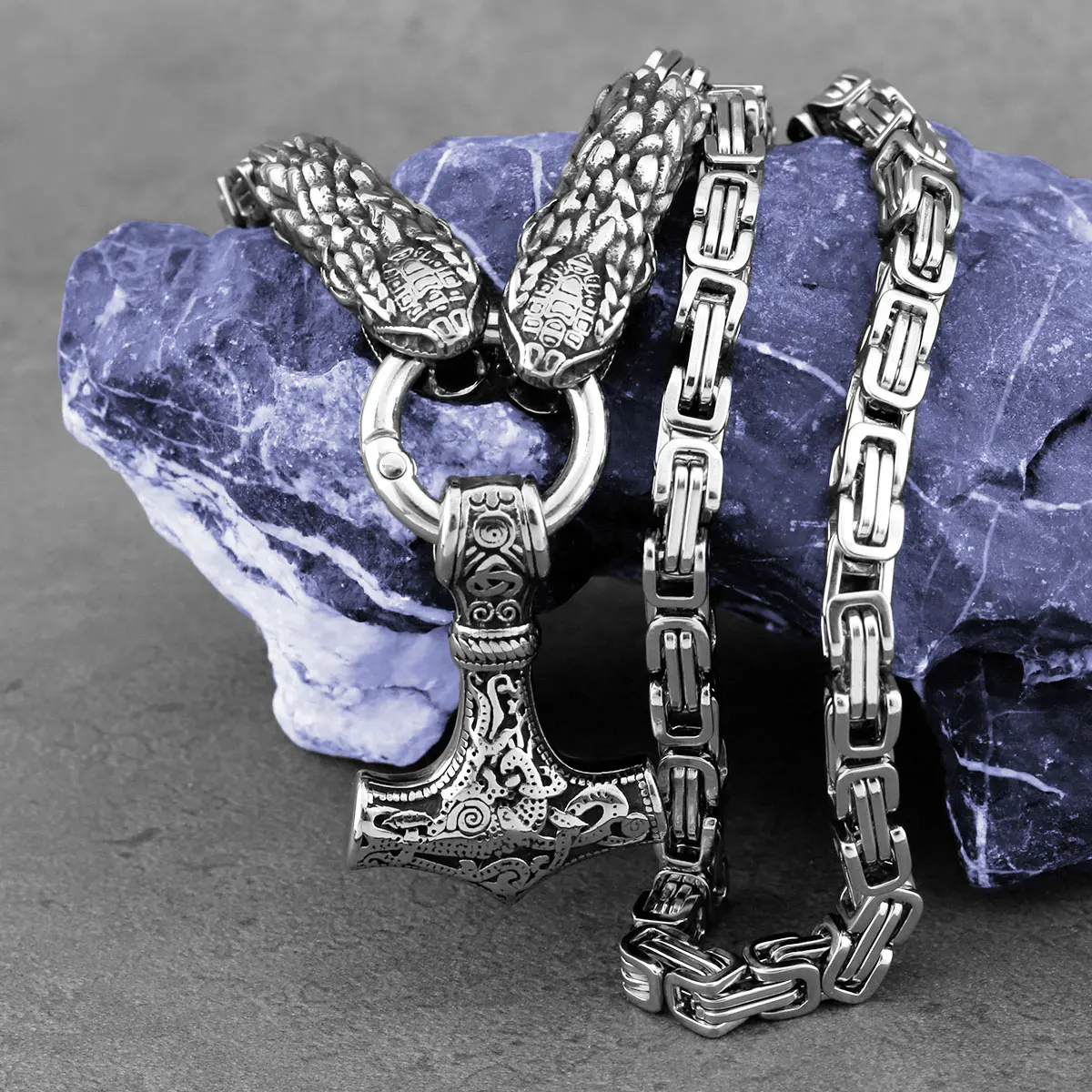 Мужское ожерелье в стиле викингов из нержавеющей стали ассортименте