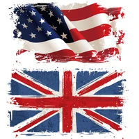 american uk flag patches iron on transfers for clothing vinyl transfer logo badge stickers on clothes fabric thermal stickers