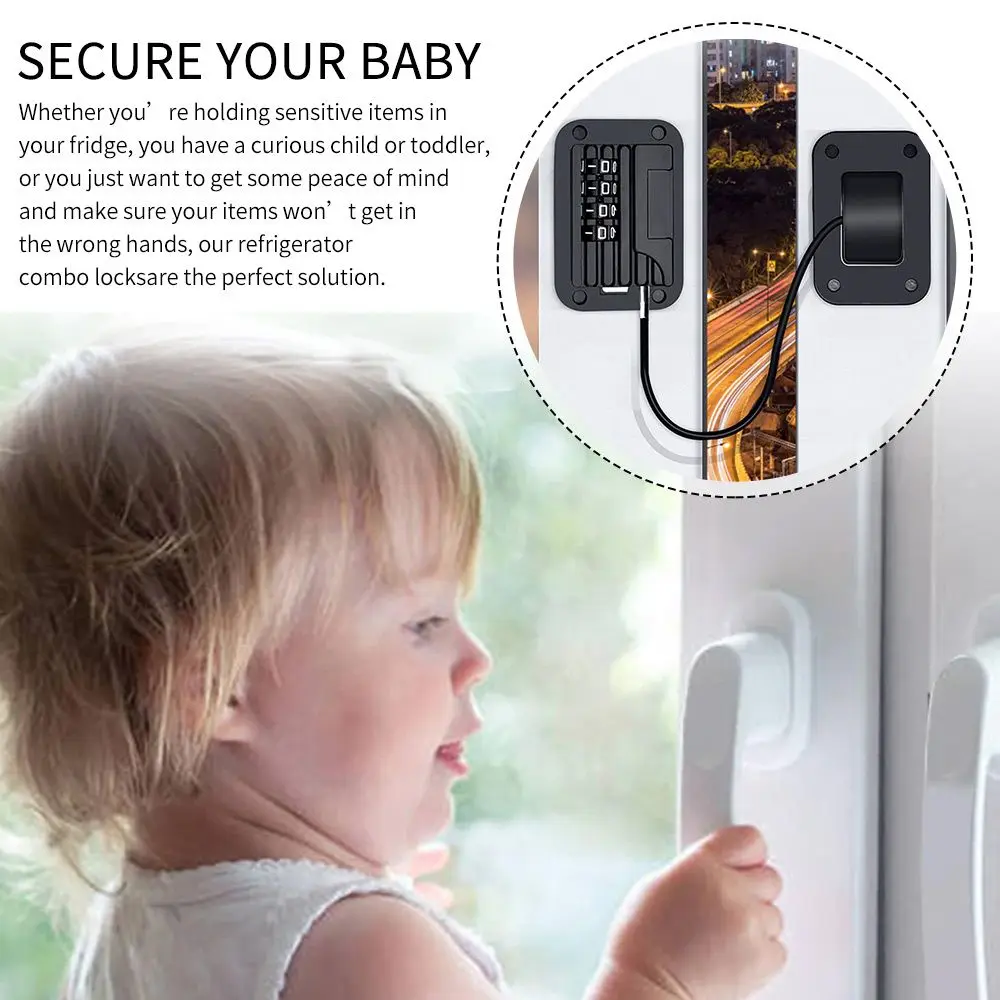 

Baby Safety Cabinet Locks Limit Positioning Combination Lock Refrigerator Combination Lock Window Safety Lock