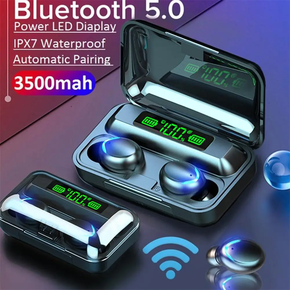 

F9 TWS Wireless Headphones Bluetooth Headset Noise Canceling Waterproof Music Sports Earbuds For Huawei iPhone Xiaomi 4000mAh
