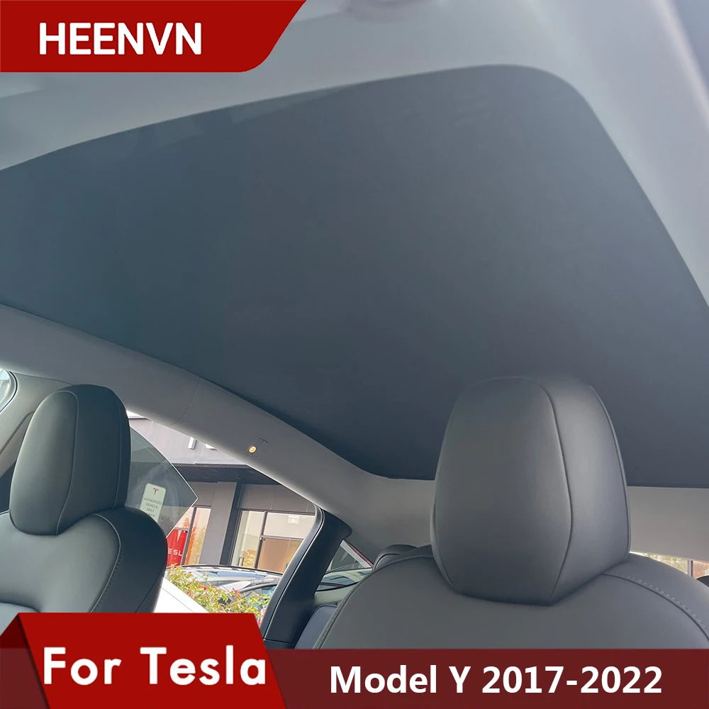 New 2022 Sunshade Car Sun Visor For Tesla Model Y 2021 Accessories  Rear Front Sun Shade Roof Skylight Shades Protector