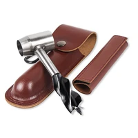 outdoor drilling tool multi hand drill with leather case stainless steel anti slip camping tools camping equipment