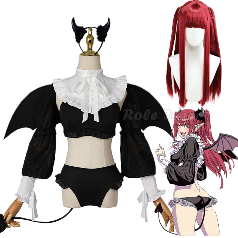 

Devil Marin Kitagawa Cosplay My Dress Up Darling Costume Wig Anime Outfits Halloween Carnival Suit Sexy Maid Bikini Set Clothes