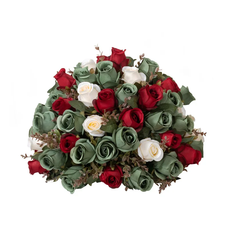

Rose hydrangea artificial flower ball wedding background decoration props table center candlestick decoration road collar flower
