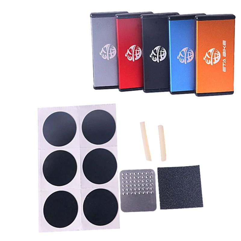 

Набор для ремонта велосипедных шин, комплект накладок для шин с алюминиевым кейсом